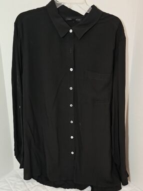 Jane and Delancey Black Button-Down Shirt